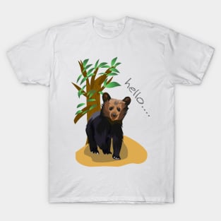 Little bear in vector illustration T-Shirt